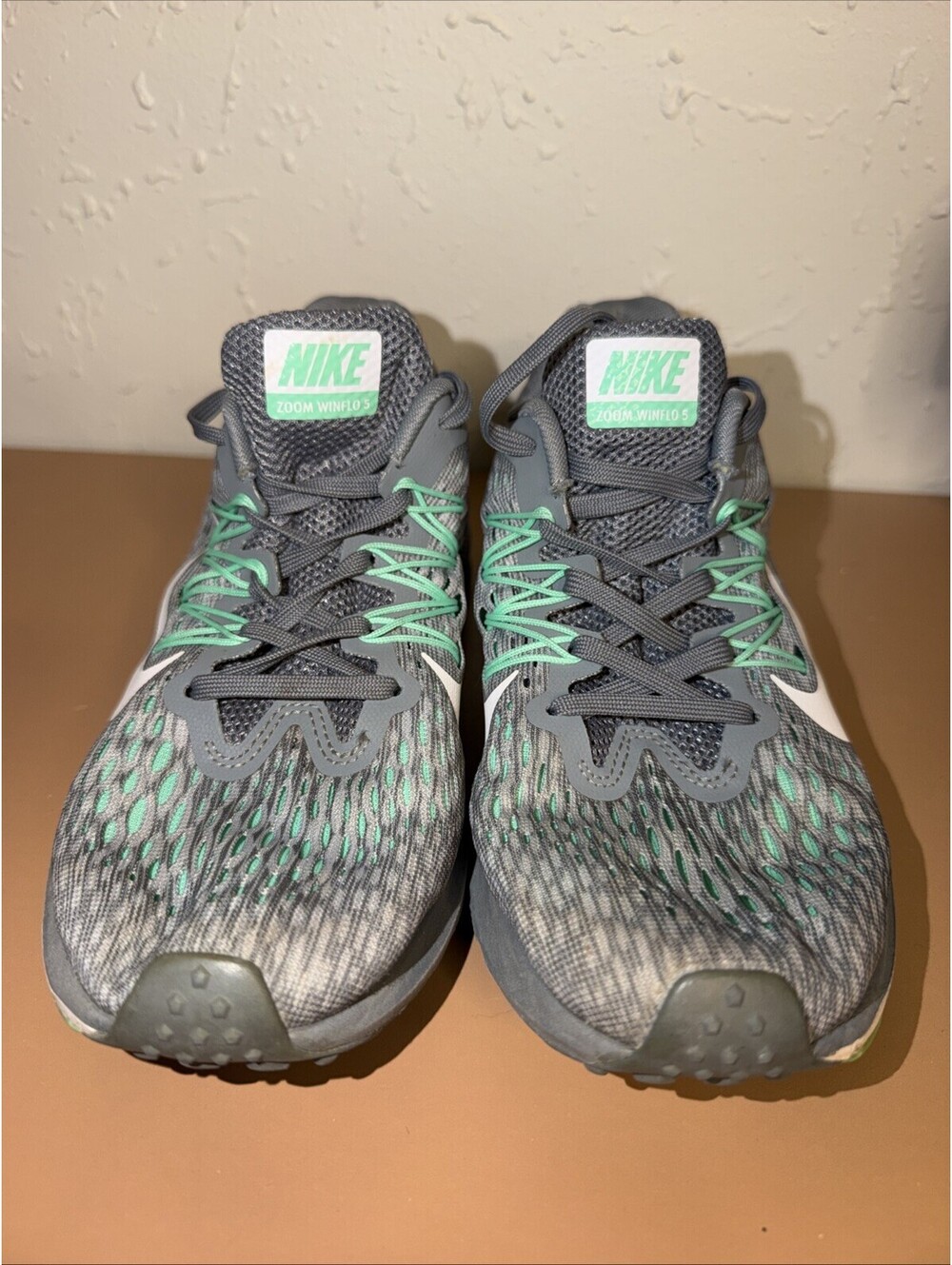 Nike Zoom Winflo 5 Grey/Teal Running Shoes Women's 6.5 - AA7414-003 (M1)